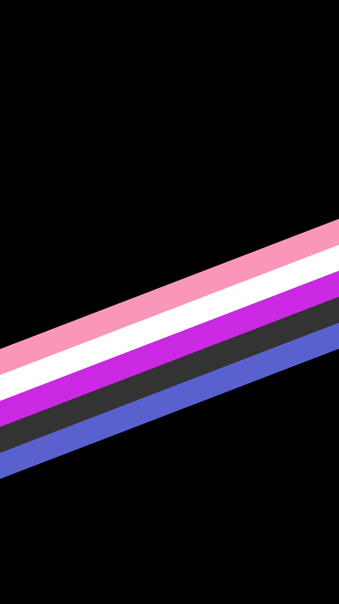 A black wallpaper with pink, white, hot pink, black and purple stripes.