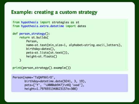 Python code showing the previous strategy, but with some restrictions on creating names.