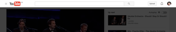 The search bar at the top of YouTube.