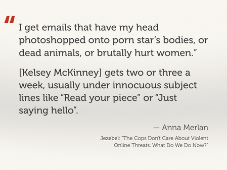Quote from Anna Merlan about some of the images she received by email.