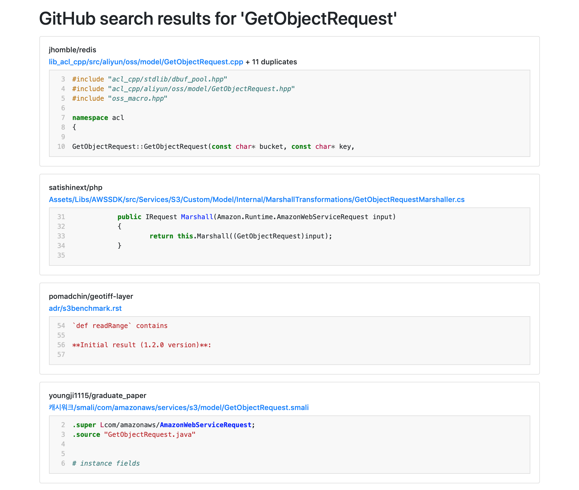 Experiment: GitHub code search with de-duplication – alexwlchan