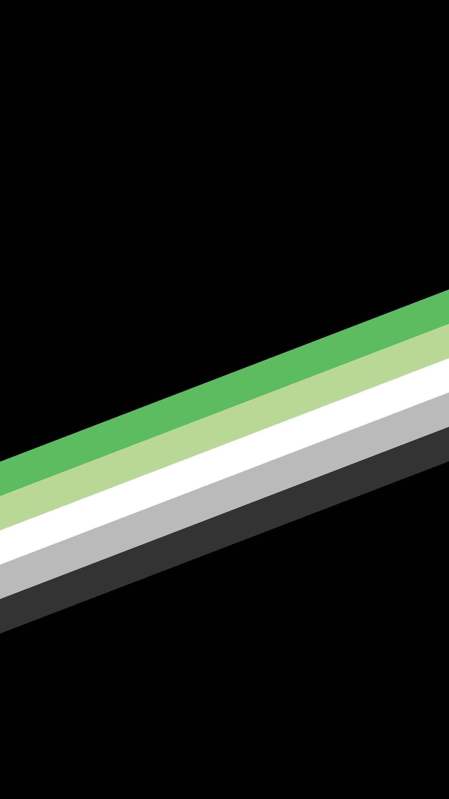 A black wallpaper with dark green, light green, white, grey and black stripes.