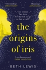 The cover of “The Origins of Iris”. A dark blue cover with yellow silhouettes of faces in profile, one face on either side of the cover. In the left-hand face is the faint outline of a city; in the right-hand face is the faint outline of a forest.