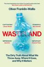 The cover of “Wasteland”. It’s a crumpled blue plastic bottle on a light green background, with red and blue text overlaid.