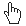 A small icon of a hand with a raised pointer finger