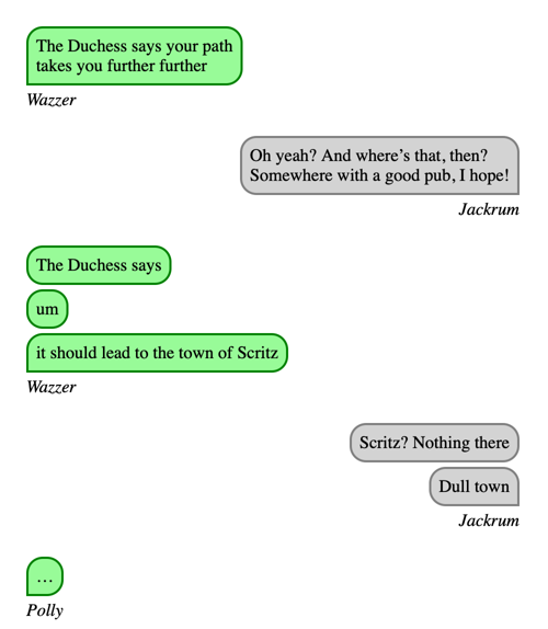 The chat, but now there's no extra whitespace on the right-hand side of the message bubbles.