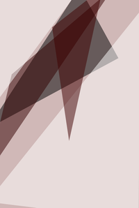 The blurred poster with 5 triangles. A maroon red triangular shape is discernible on the left-hand side, which is recognisable if you compare it to the original, but doesn't stand out on its own.